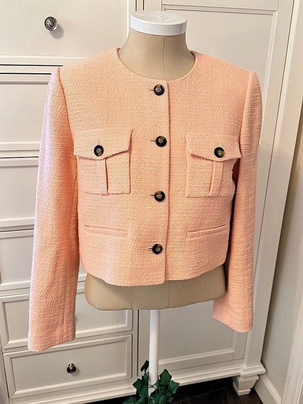 Ann Taylor NWTPeach Textured Jacket